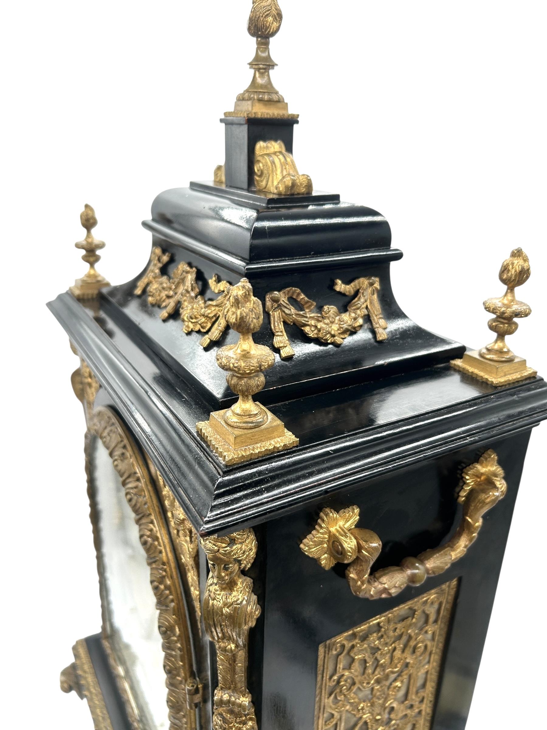 triple fusee bracket clock