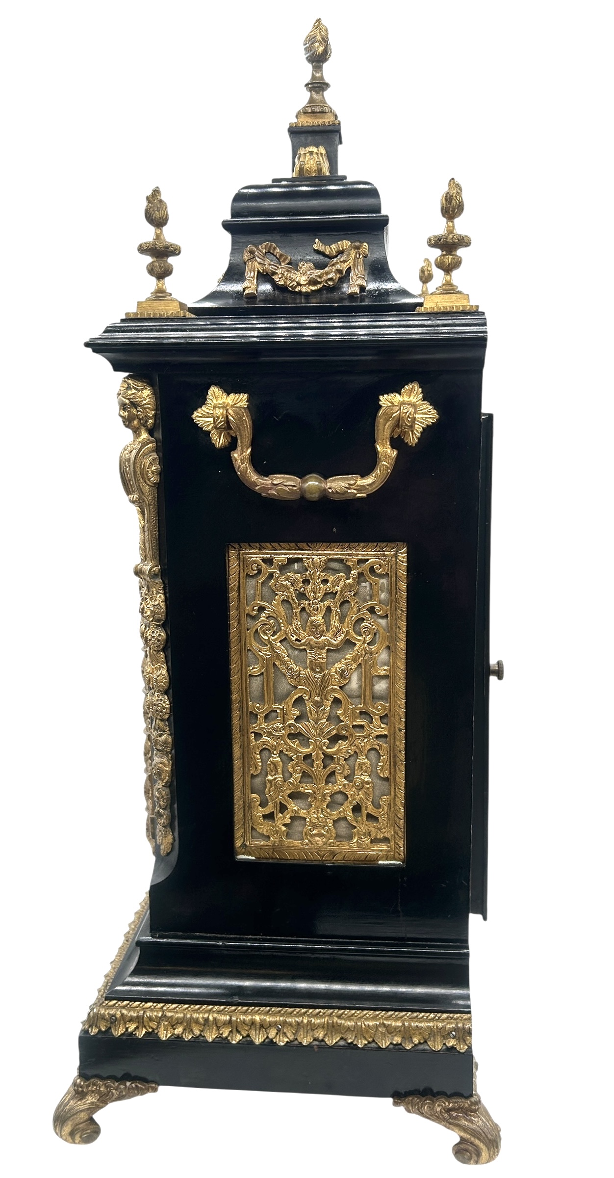 triple fusee bracket clock