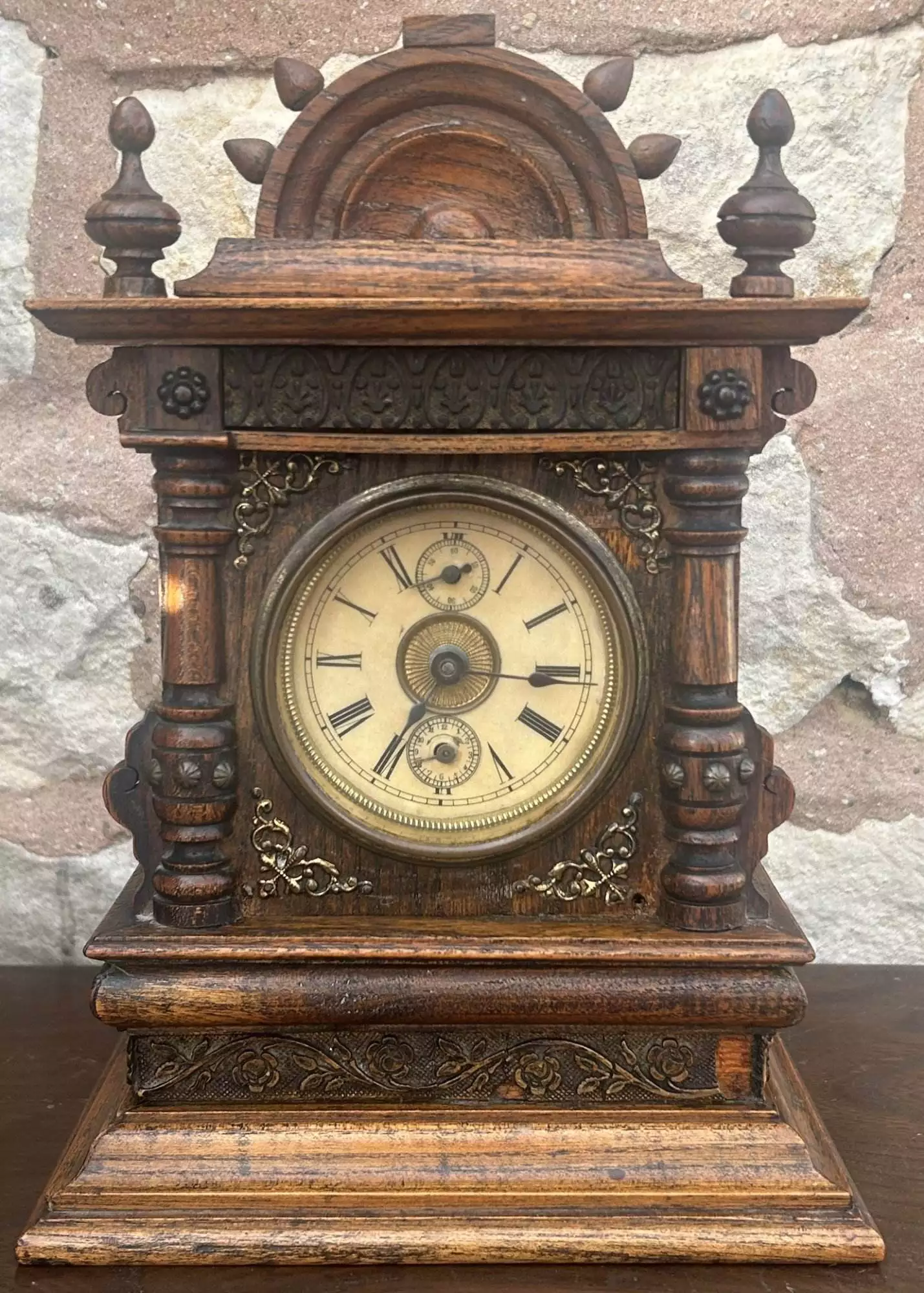 Fantastic Rare German Musical Alarm Mantel Clock - ca 1880