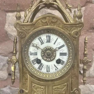 Impressive French Ormolu Gothic Style Mantel clock, ca 1890