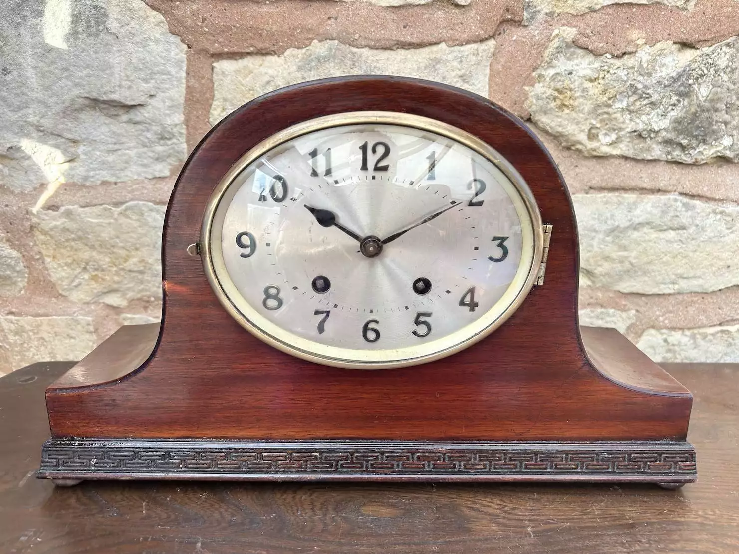 Interesting Napoleon Hat Art Deco Mantel clock, ca 1920