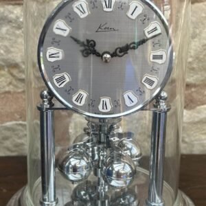 Awesome Vintage Chrome Kern 400-Day Anniversary Torsion Clock, Ca 1960