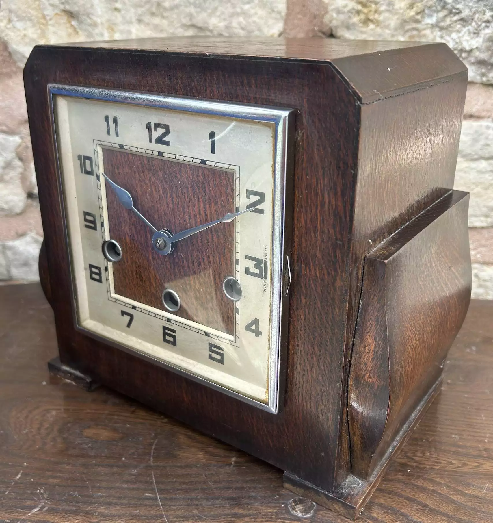 Delightful Musical Art Deco Mantel clock, ca 1920, view 3