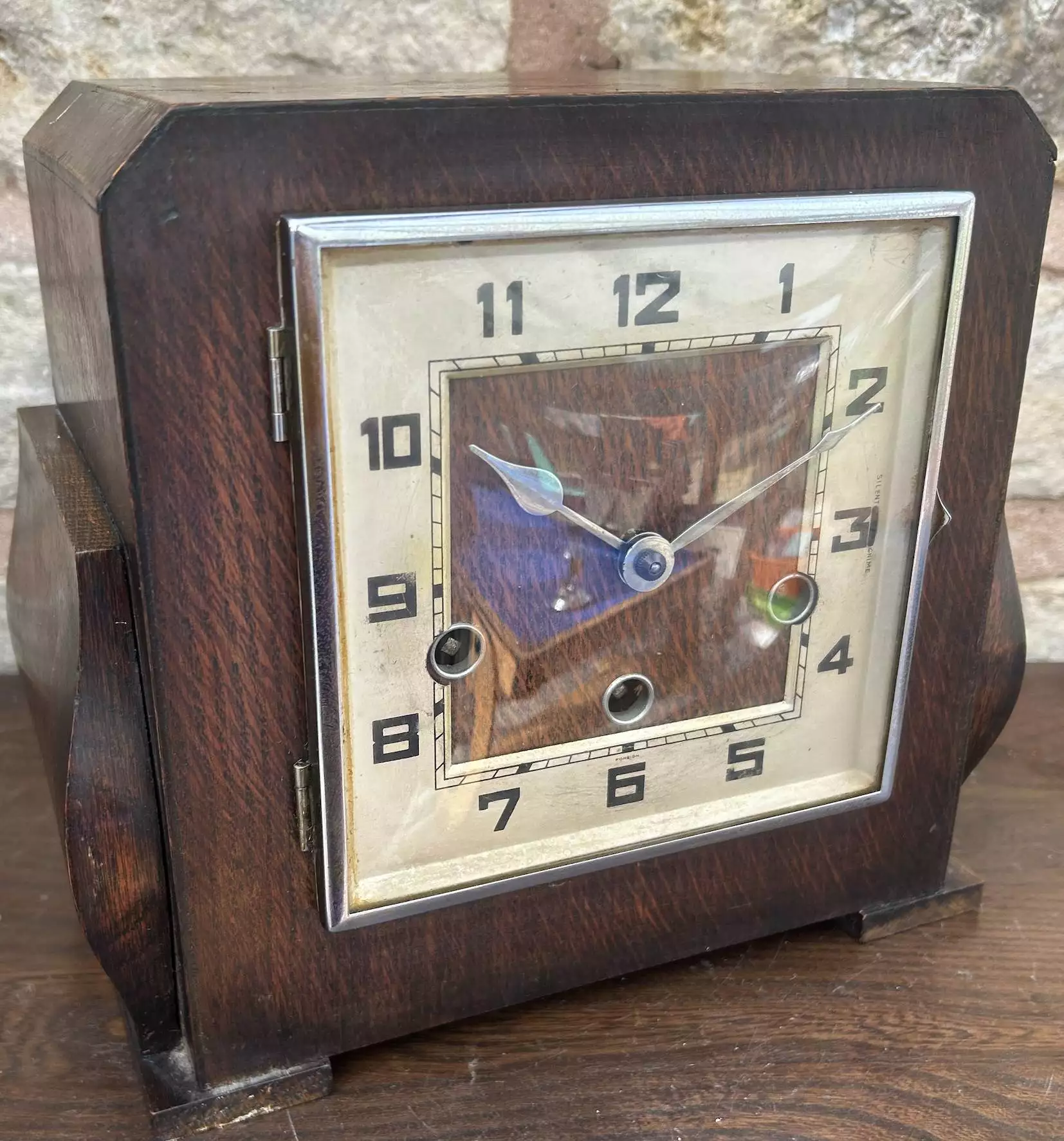 Delightful Musical Art Deco Mantel clock, ca 1920, view 4