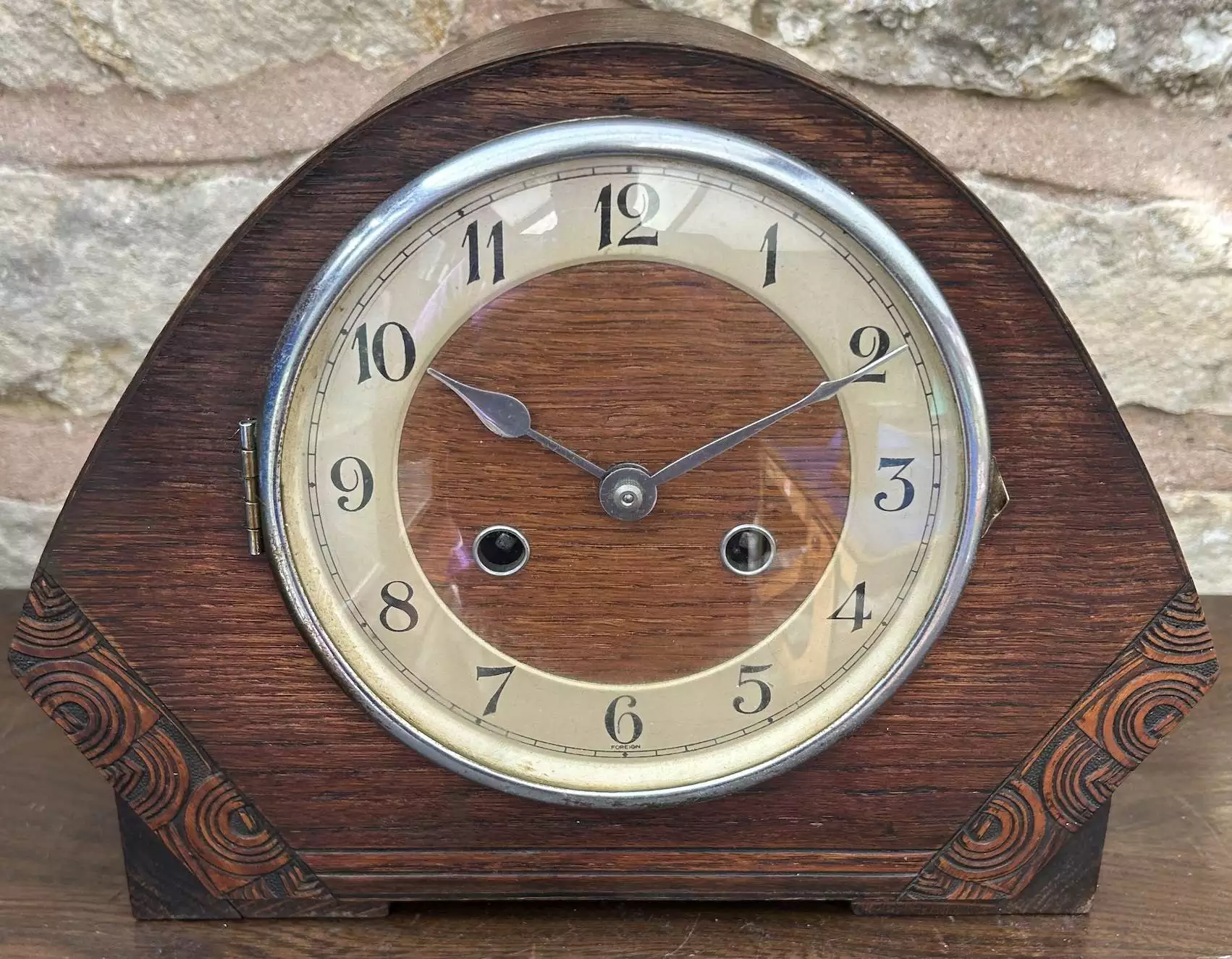 Fabulous Art Deco Mantel Clock, ca 1950