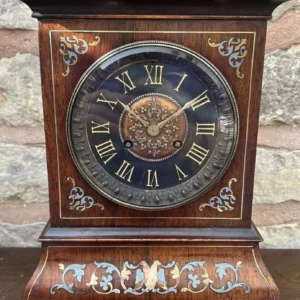 Stunning Rosewood inlaid Bracket Clock, ca 1870