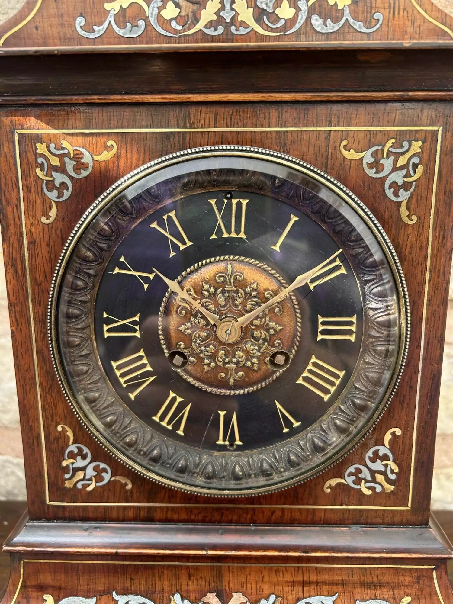 Stunning Rosewood inlaid Bracket Clock, ca 1870, view 6