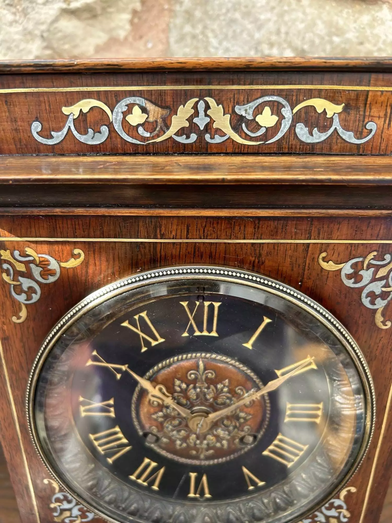 Stunning Rosewood inlaid Bracket Clock, ca 1870, view 7
