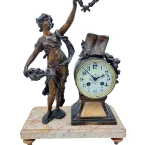 Wonderful French Figural Mantel Clock, ca1890