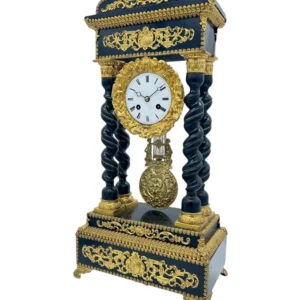 Exquisite Victorian French Portico Mantel Clock, ca1860, view 2