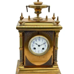 Fabulous French Bronze Ormolu Cube Mantel Clock, ca1890