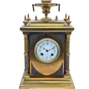 Fabulous French Bronze Ormolu Cube Mantel Clock, ca1890, view 2
