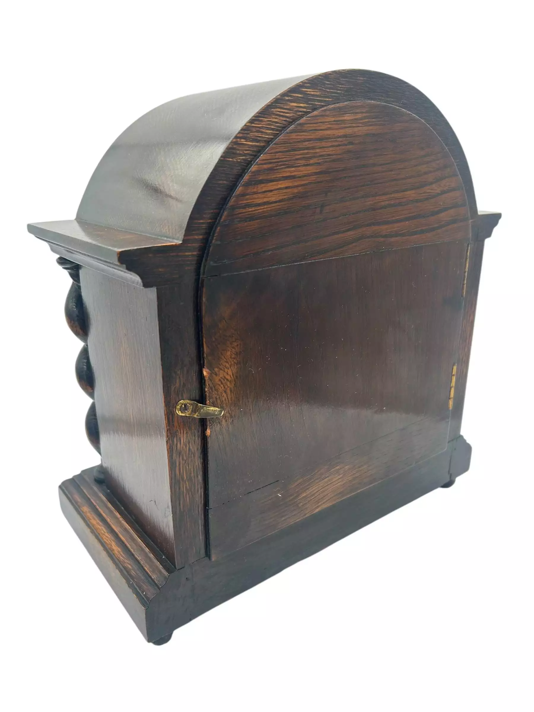 Lovely English Oak Case Astral Mantel Clock, 8 Day gong striking Clock, view 6