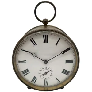 Rare wonderful Brevete Round Carriage alarm clock, ca1890
