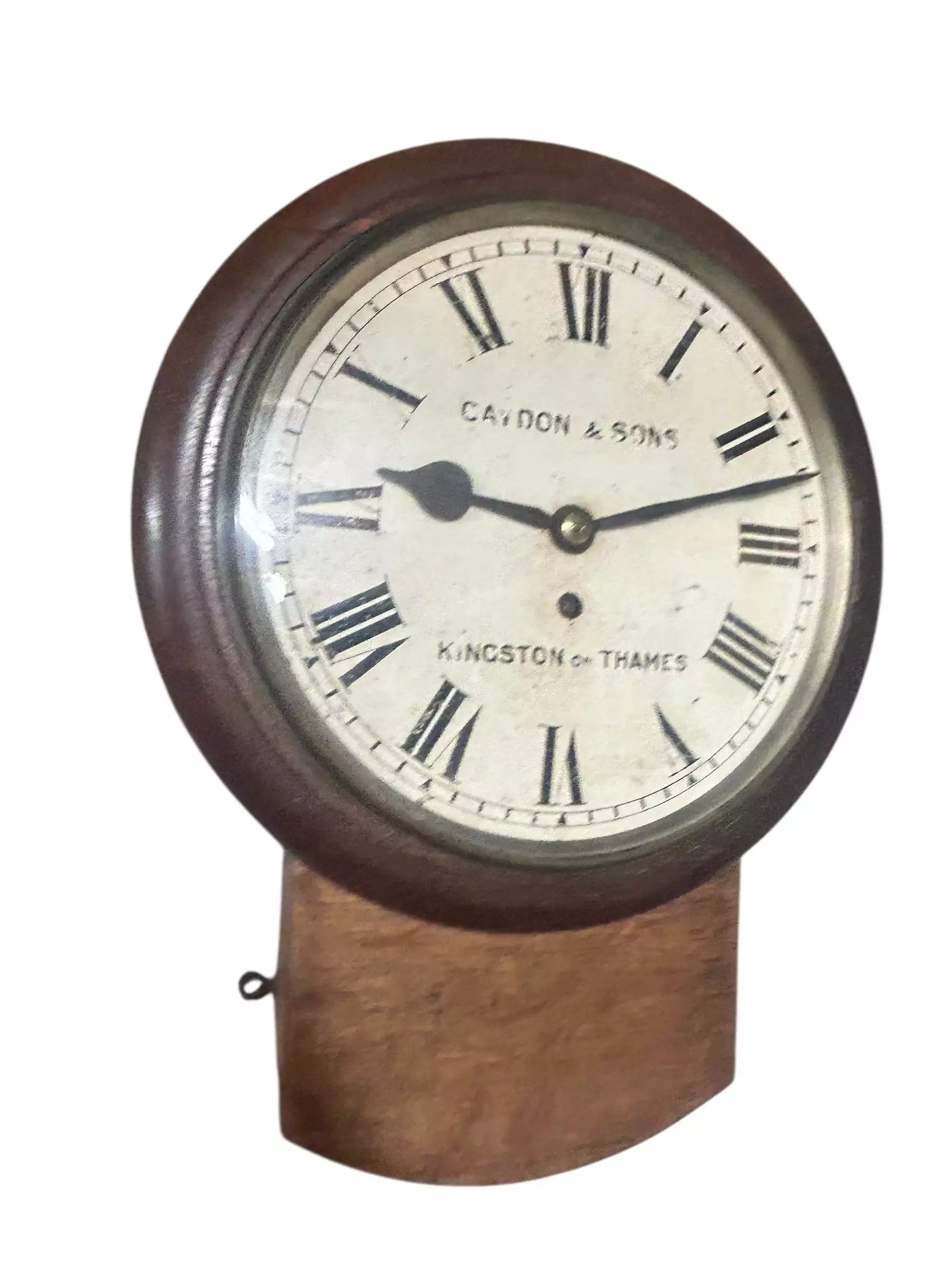 Stunning Antique English fusee drop dial wall clock, ca1890, view 10