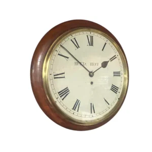 Wonderful Victorian walnut case English Fusee dial clock, ca1890, view 2