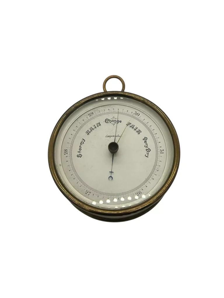 Antique compensating aneroid wall Barometer
