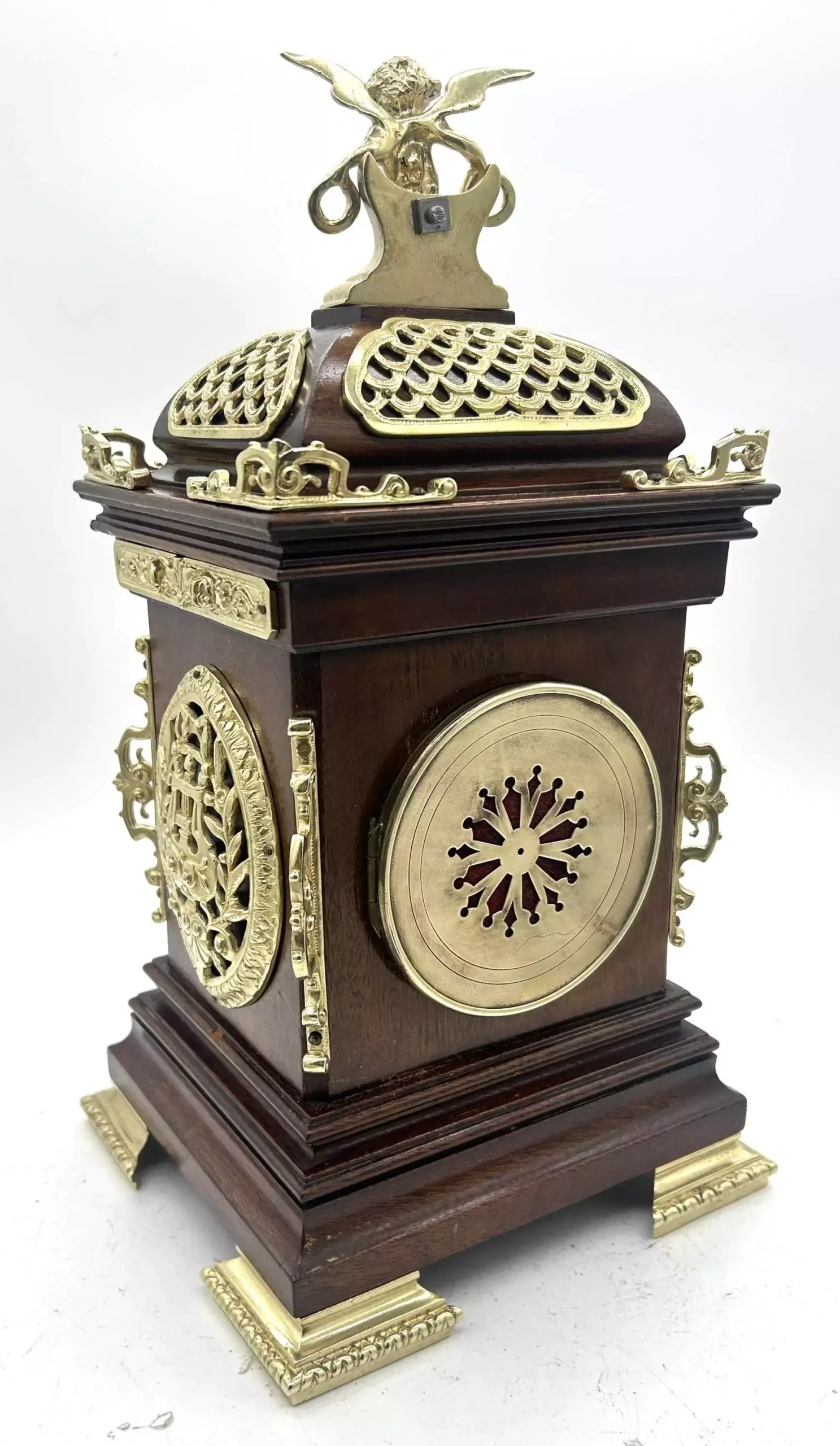 Fabulous Antique French cubed Mantel Clock, ca1880, view 6