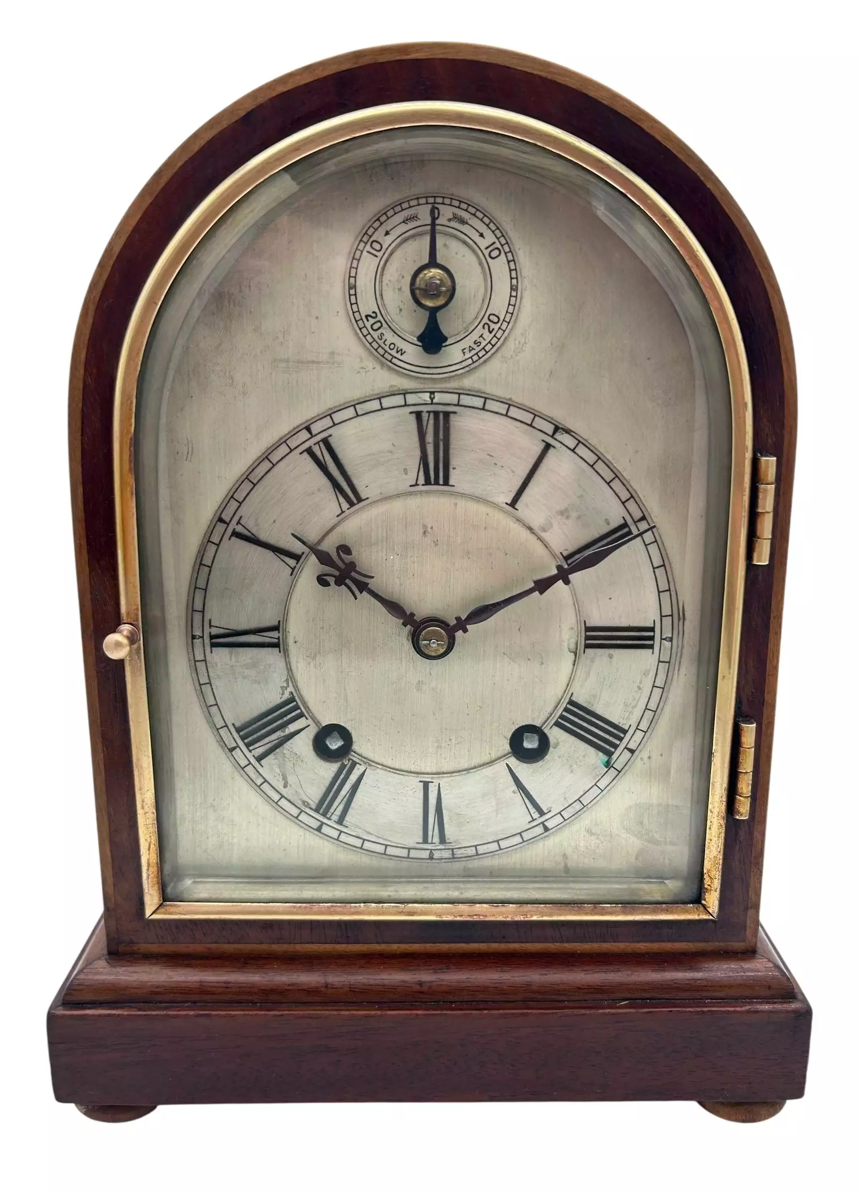 Antique German mahogany 8-Day Mantel Clock Quarter Striking Bracket Clock by HAC