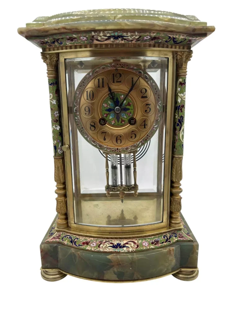 French four-glass champlevé regulator