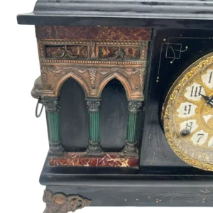 Fantastic Mahogany Case Caddy Top Elliot Mantel Clock, view 2
