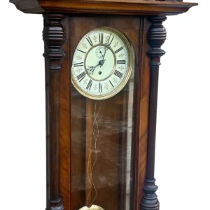 Wonderful Antique Walnut single Weight Vienna Regulator Wall Clock ca1880, view 2