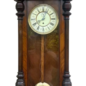 Wonderful Antique Walnut single Weight Vienna Regulator Wall Clock ca1880
