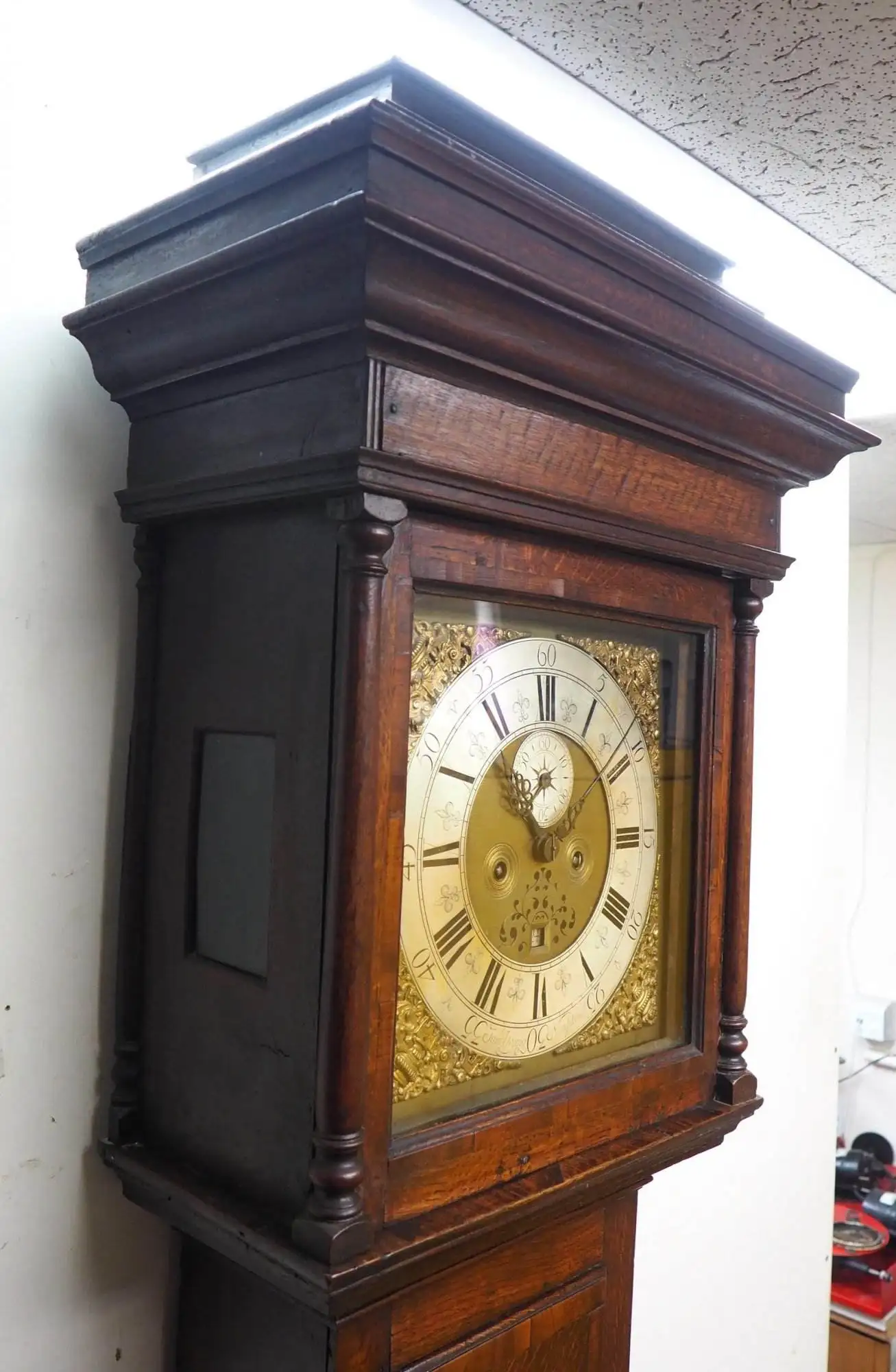 English Longcase Clock James Young of Nantwich Striking Grandfather Clock, view 4