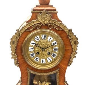 Fine French Kingwood Balloon Shaped Mantel Clock, Applied Ormolu Mounts