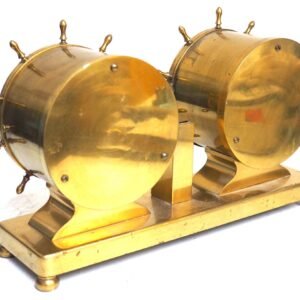 Waterbury Bulkhead Ships Barometer & Bulk head Clock, Aneroid barometer Bulk Head Clock Set, view 2