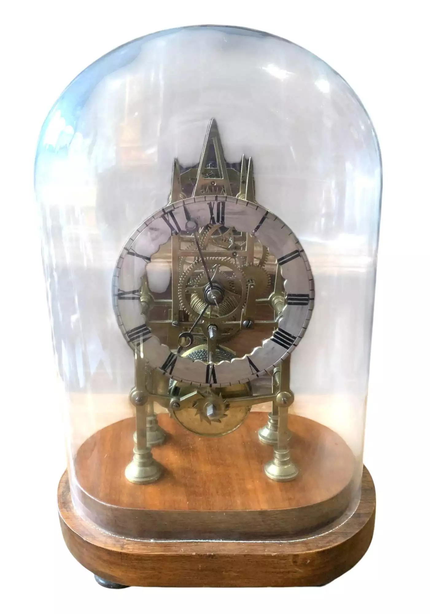 Awesome Victorian Single Fusee Skeleton Mantel Clock, ca1860