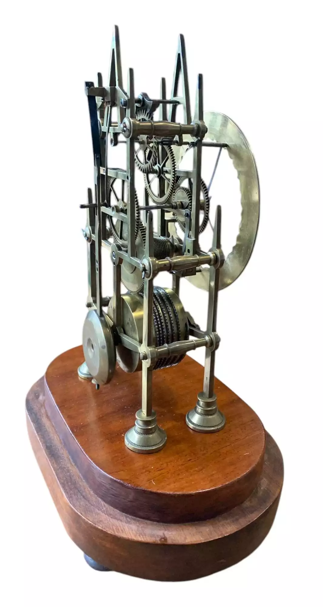 Awesome Victorian Single Fusee Skeleton Mantel Clock, ca1860, view 5