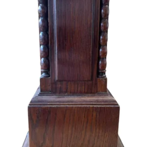 Fabulous Oak Miniature Longcase Mantel Clock, ca1900, view 2