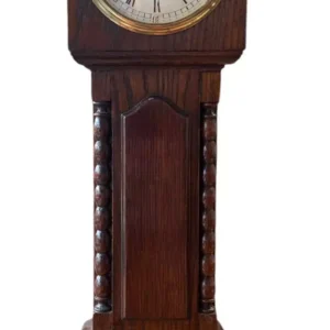 Fabulous Oak Miniature Longcase Mantel Clock, ca1900