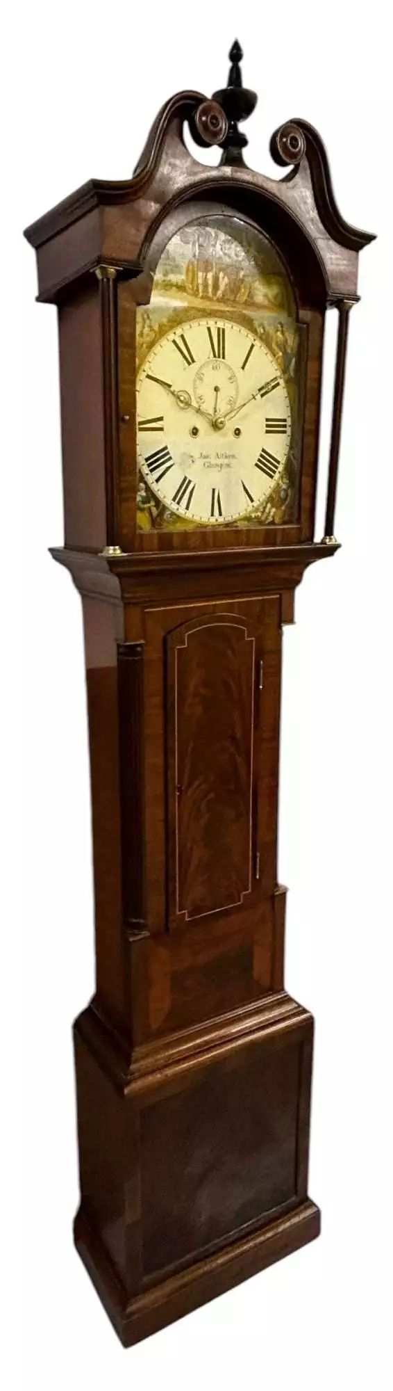 Superb Antique Scottish mahogany Long Case clock, ca 1835, view 2
