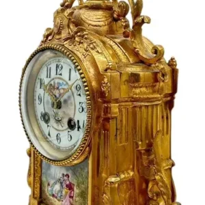 Stunning antique French 3-piece Mantel clock & candelabra set, ca1890, view 2