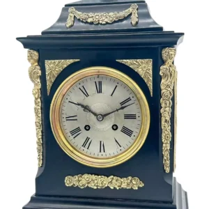 Fabulous Antique Ebonized Case Bracket Mantel clock, ca1890, view 2
