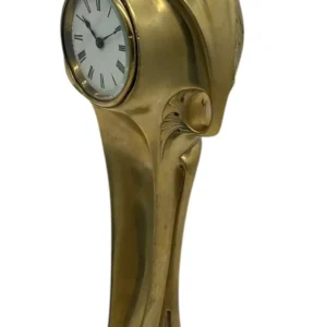 Stunning Antique W.M.F Influence Art nouveau Bronze Ormolu Figural Mantel Clock ca1900, view 2