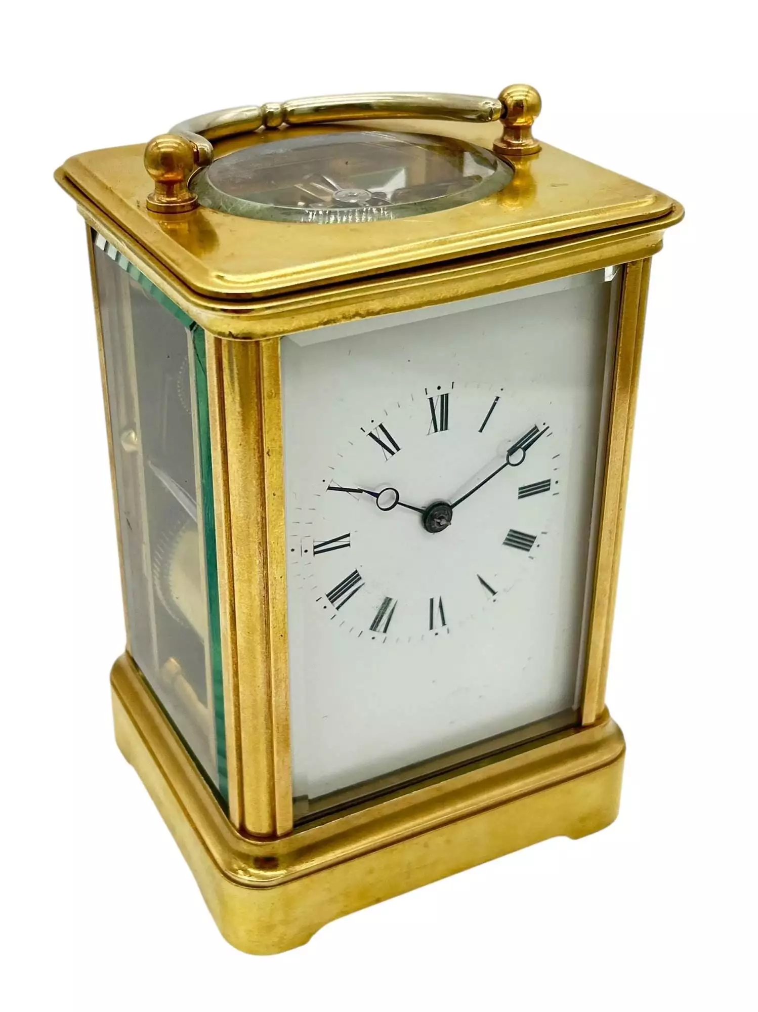 Exquisite Antique French Bell striking Carriage Clock, 8-Day Carriage Clock C1880, view 4