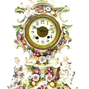 Fabulous Sitzendorf Porcelain Figural Mantel clock, ca1890