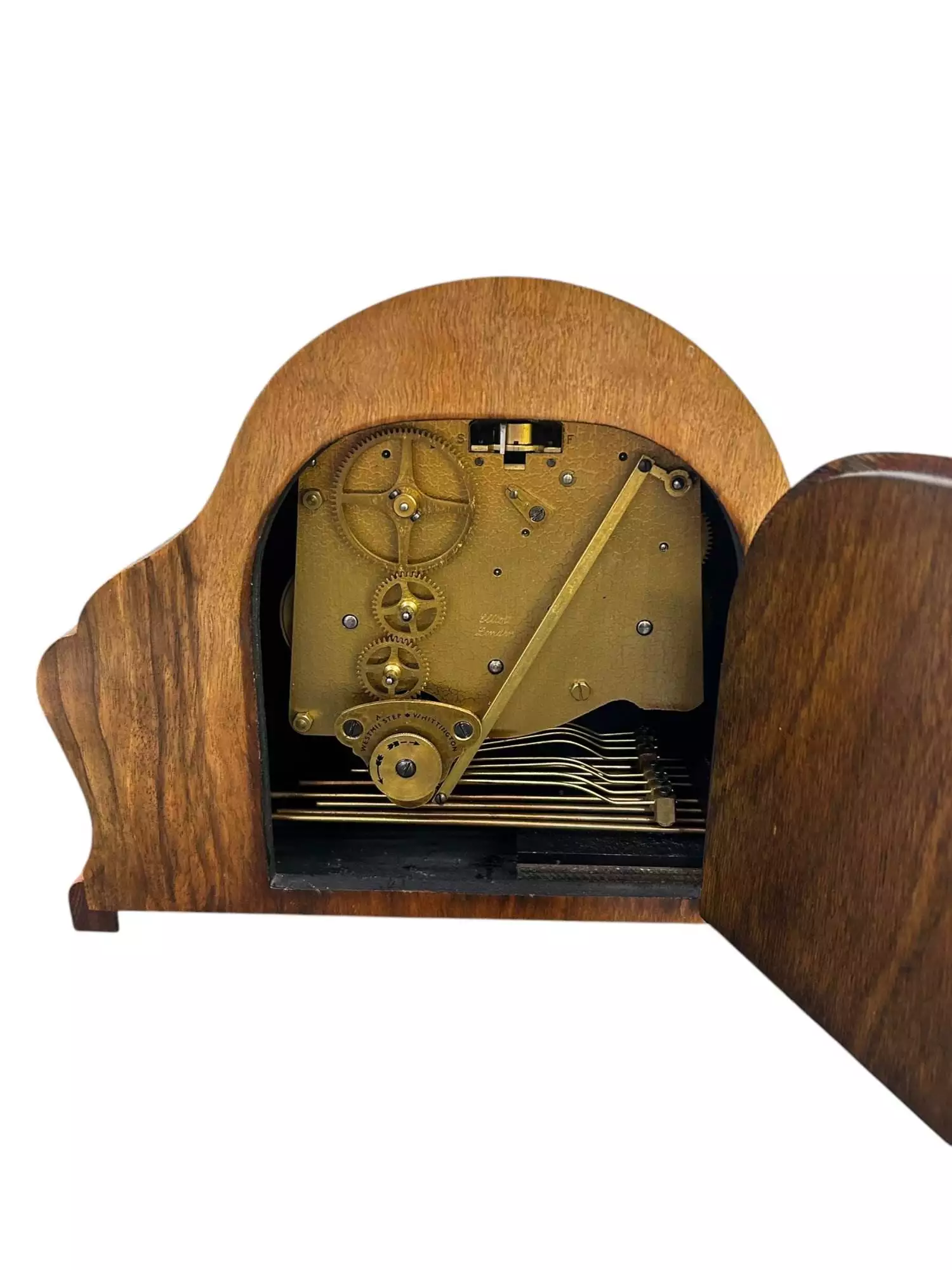 Wonderful Elliot Double Chime Walnut Mantel clock, view 4