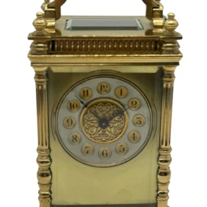 Wow, Superb Carriage Clock with fretwork decoration to all sides masked dial, French 8-Day Timepiece Movement.