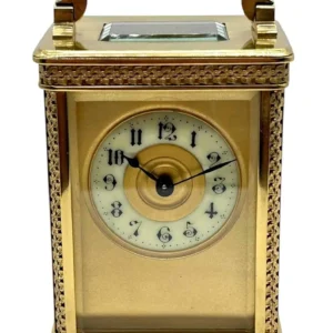 Fine Antique French Carriage Clock, Fretwork Decoration 8, Day Timepiece C1900