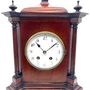 Edwardian Mahogany Mantel Clock, 8 Day Striking Clock, Pagoda Top C1900
