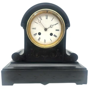 Arch Top Slate Clock 8-Day Striking Marble Mantel Clock, C1900