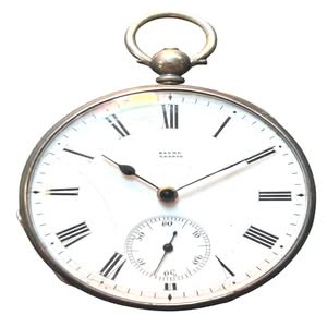Geneve Solid Silver Open Face Pocket
