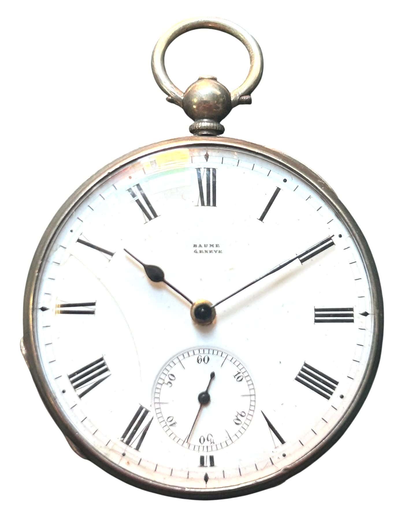 Geneve Solid Silver Open Face Pocket