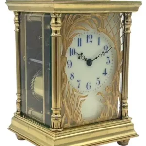 Superb Antique Victorian French 8 day gong striking Carriage clock, ca 1880, view 2