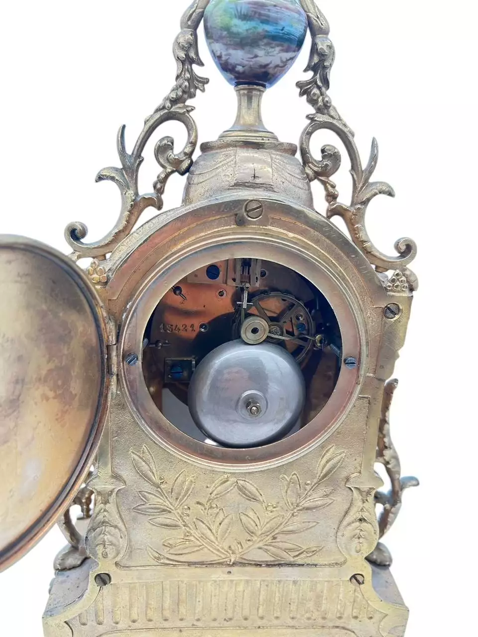 Stunning antique French 3-piece Mantel clock & candelabra set, ca1890, view 3