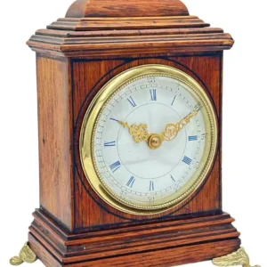 Wonderful Bracket clock shaped Miniature mantel clock, ca1905, view 2
